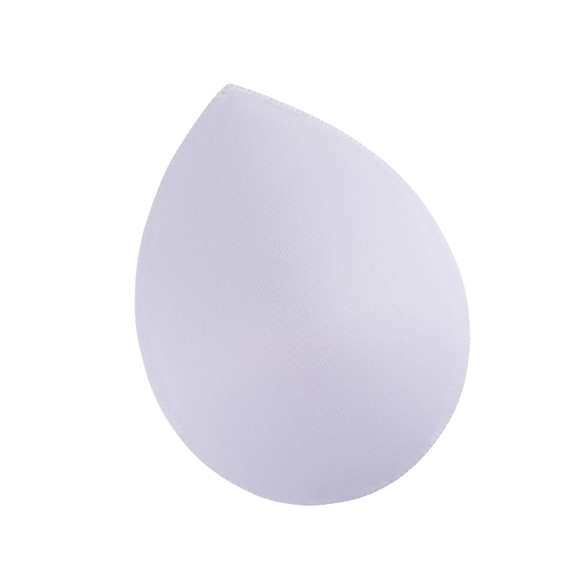 Teardrop-shaped purple object on a white background#color_white