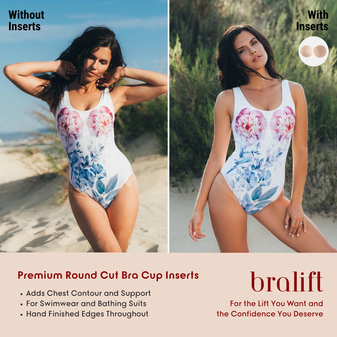 Premium Round Cut Bra Cup Inserts, for Swimwear and Bathing Suits