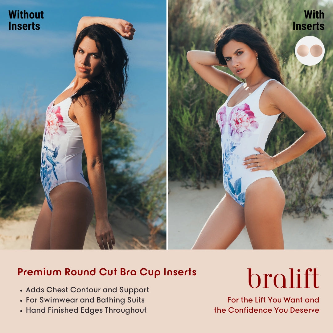 Premium Round Cut Bra Cup Inserts, for Swimwear and Bathing Suits