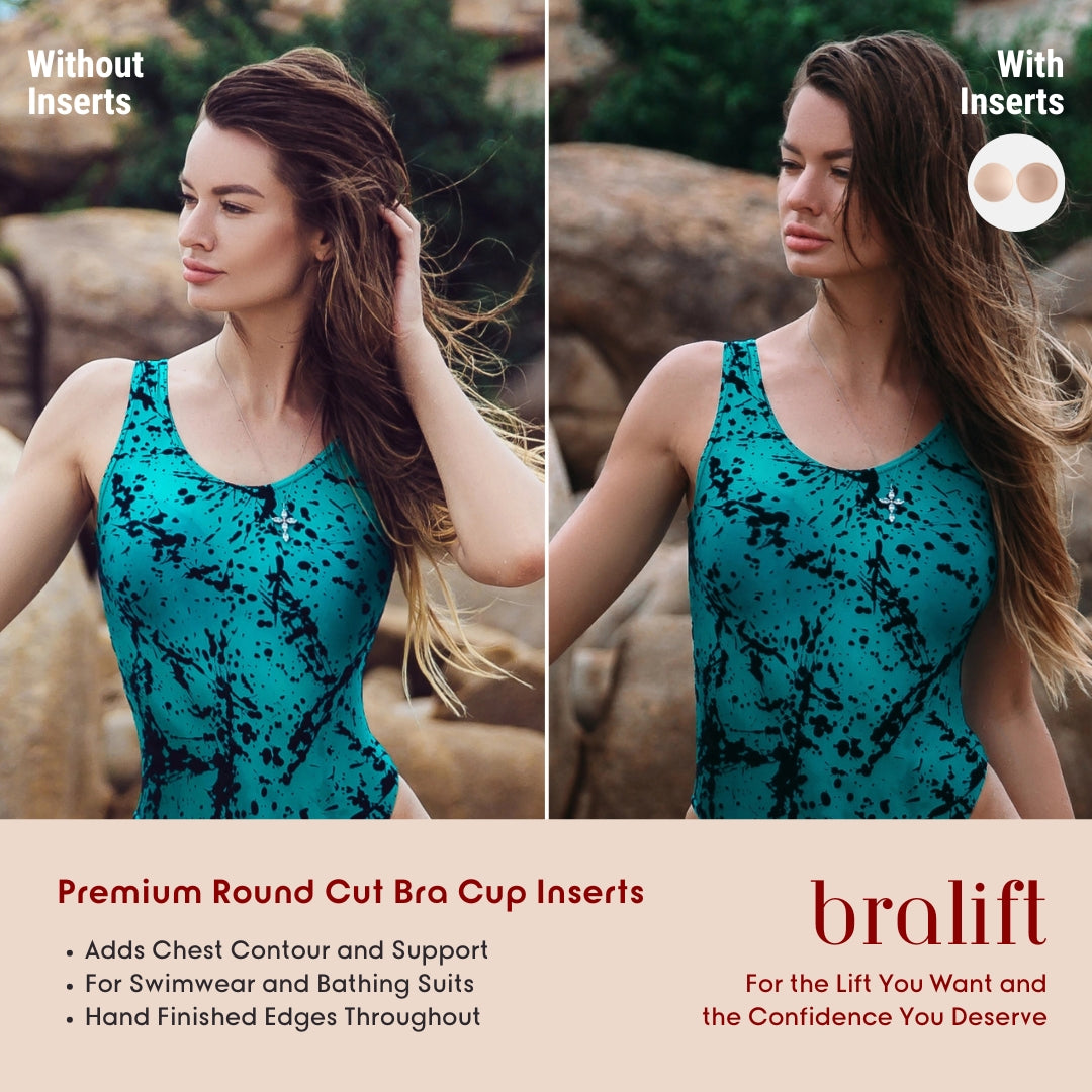 Premium Round Cut Bra Cup Inserts, for Swimwear and Bathing Suits