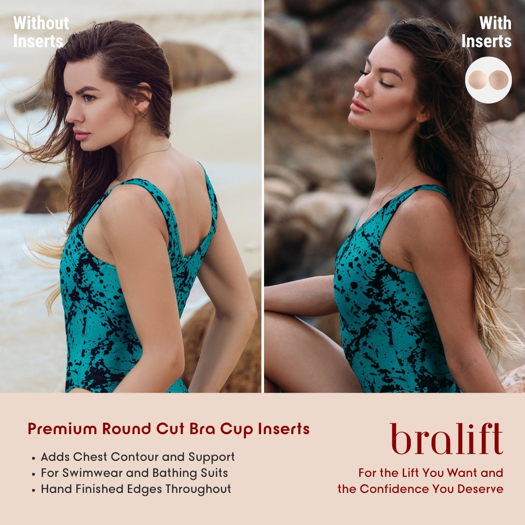 Premium Round Cut Bra Cup Inserts, for Swimwear and Bathing Suits