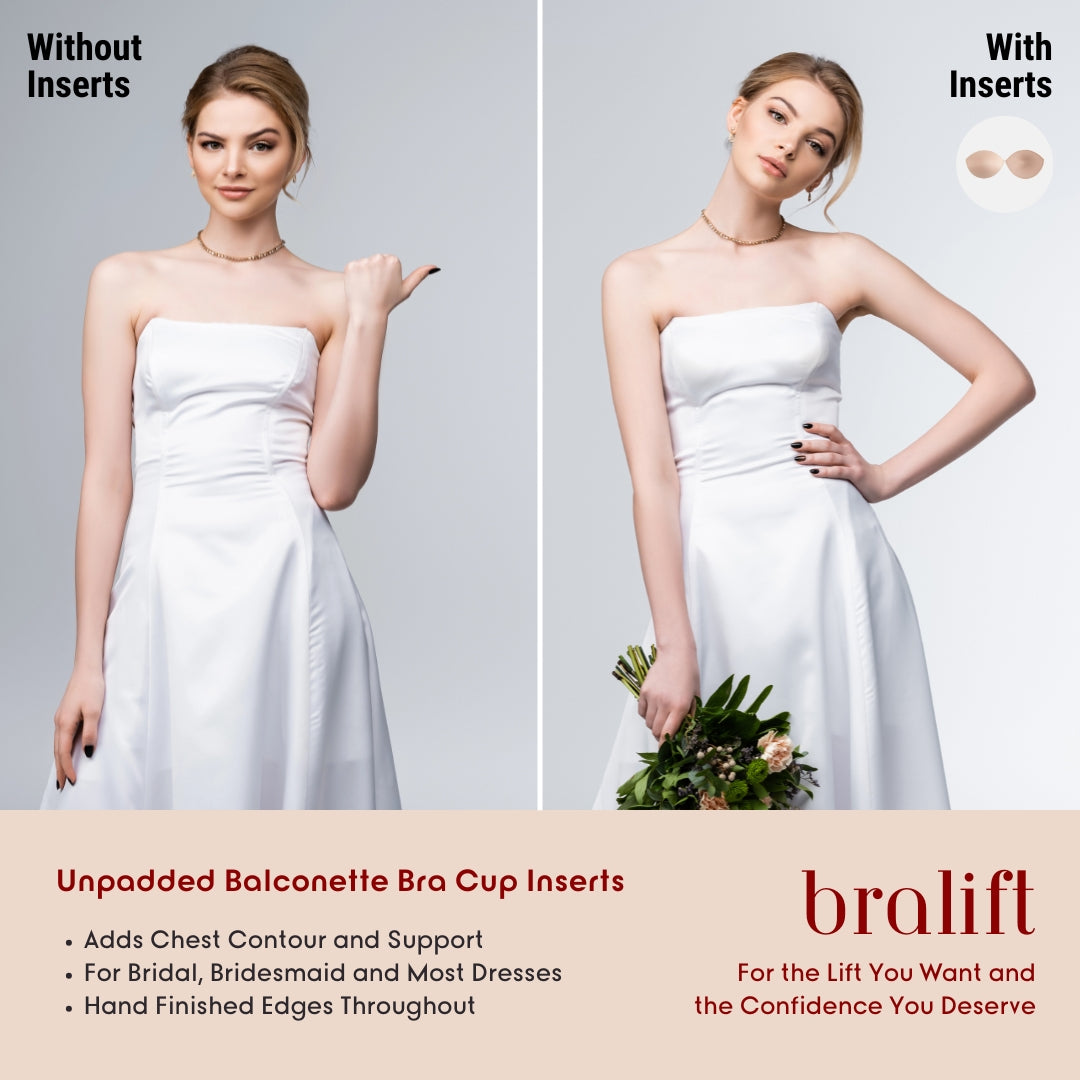 Unpadded Bra Cup Inserts for Dresses