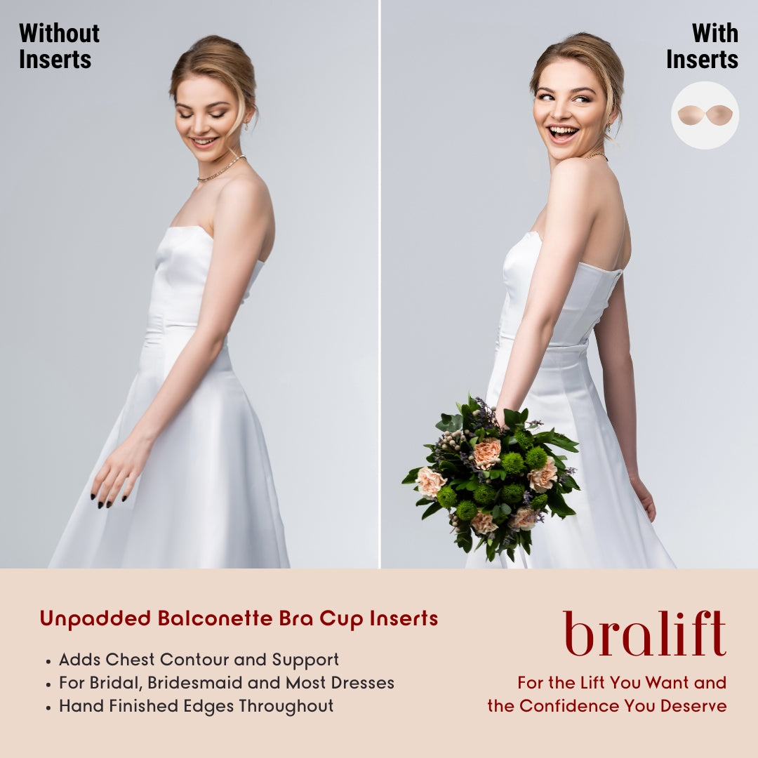 Unpadded Bra Cup Inserts for Dresses