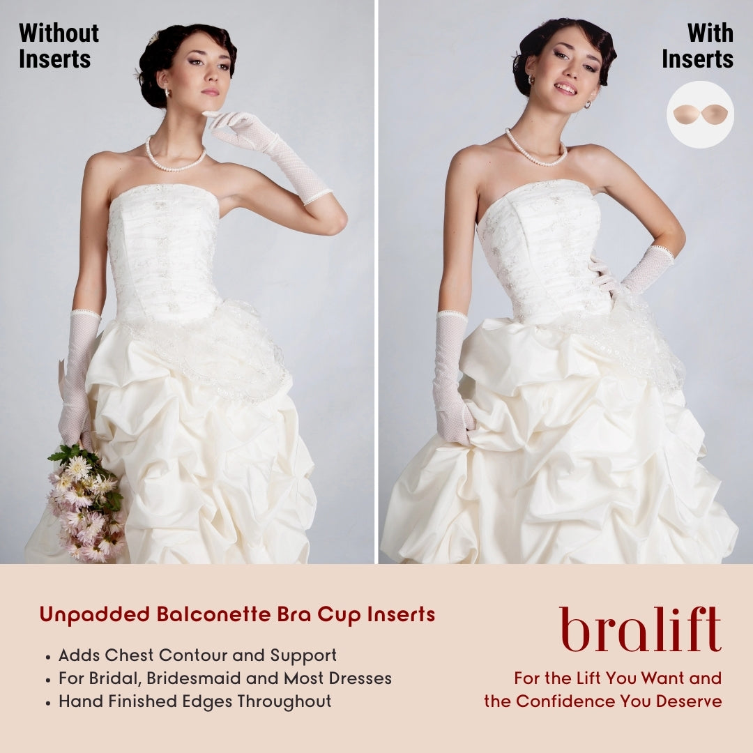 Unpadded Bra Cup Inserts for Dresses