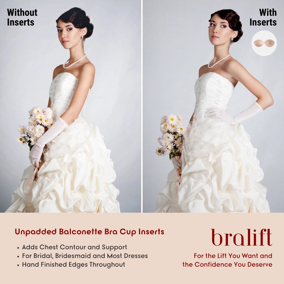 Unpadded Bra Cup Inserts for Dresses