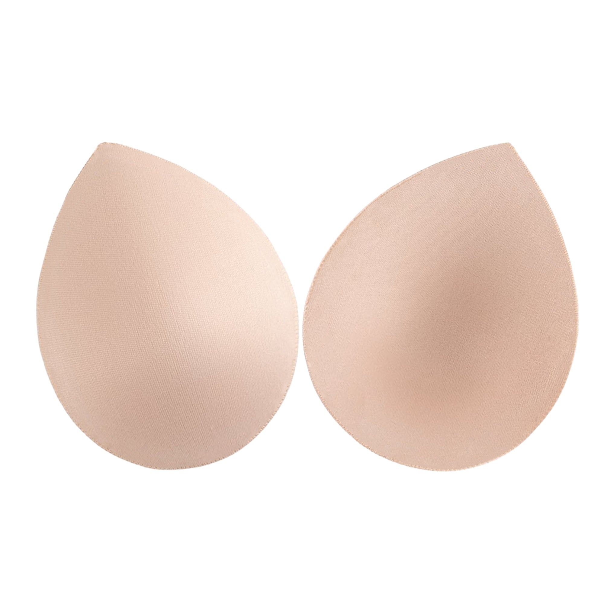 Pair of beige silicone bra pads on a white background#color_beige