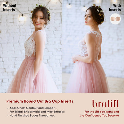 Premium Round Cut Bra Cup Inserts, for Bridal, Bridesmaid and Most Dresses