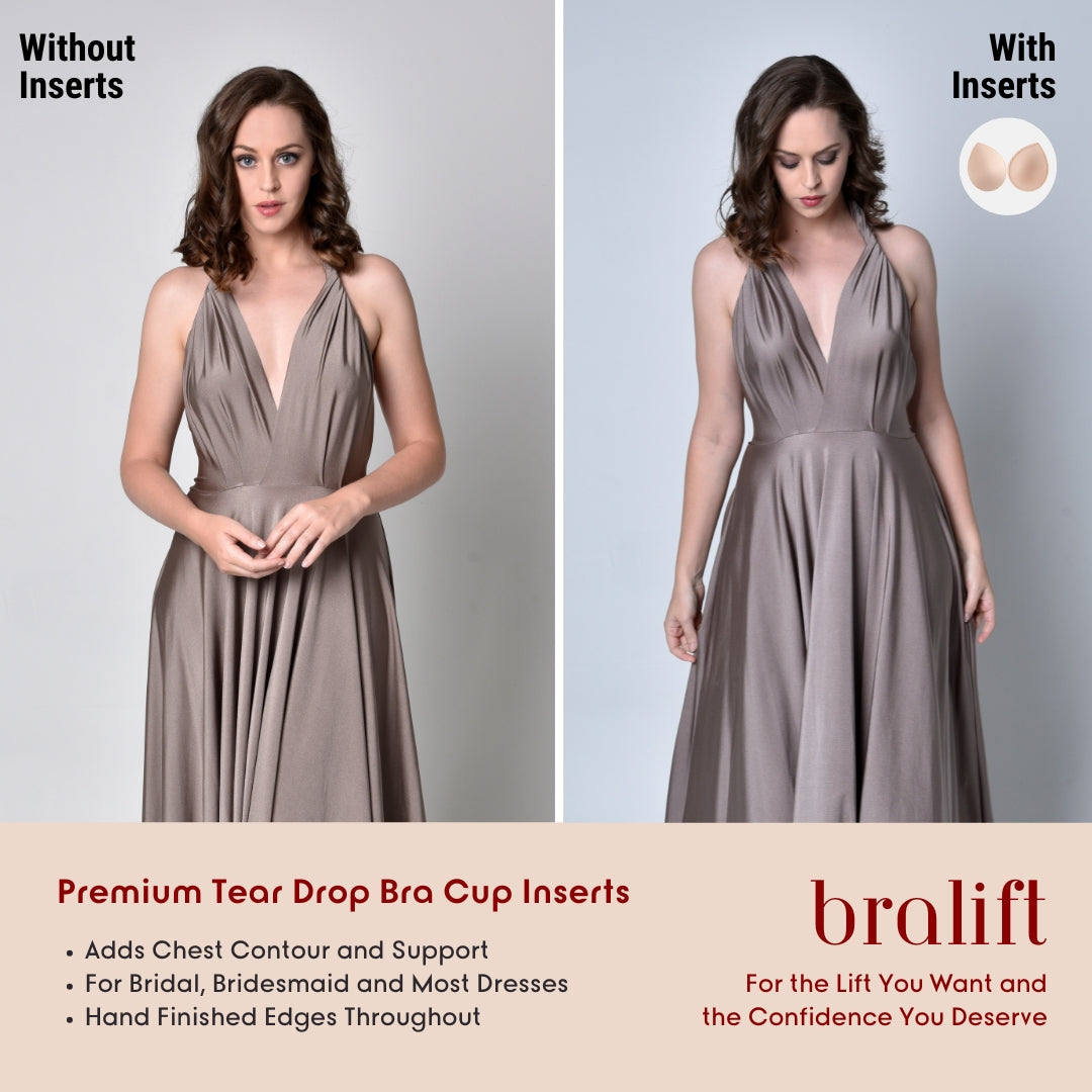 Premium Tear Drop Bra Cup Inserts, for Bridal, Bridesmaid and Most Dresses